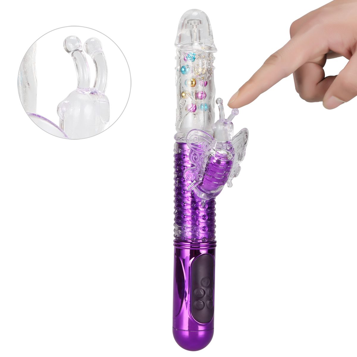 G-Spot Rabbit Vibrating Dildo Dual Stimulation Massager