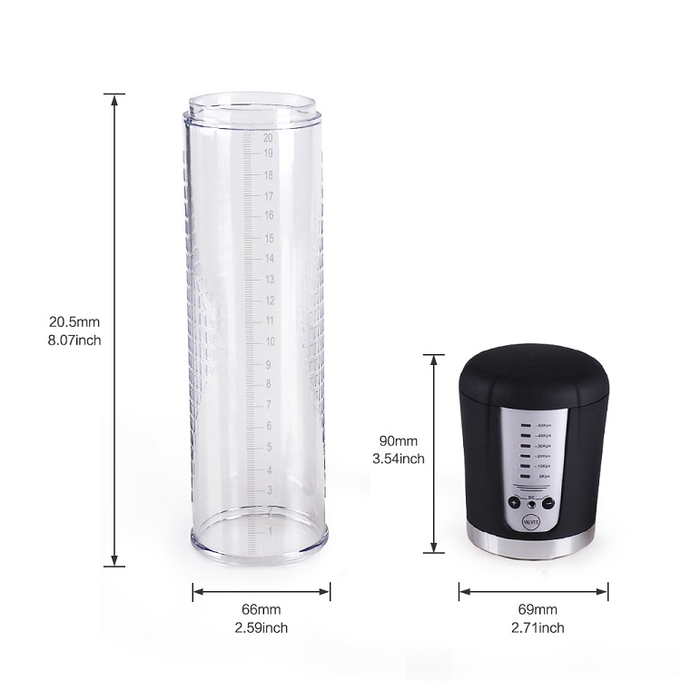 Power UP Vacuum Cylinder Electric Enlargement Penis Pump USB Rechargeable