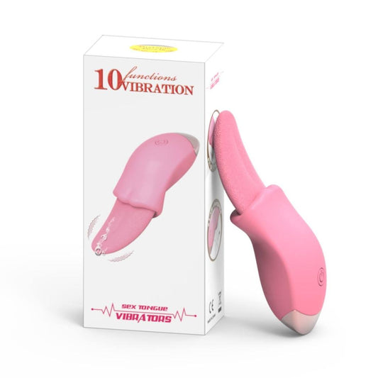 10 Speeds Realistic Licking Tongue Vibrators for Women