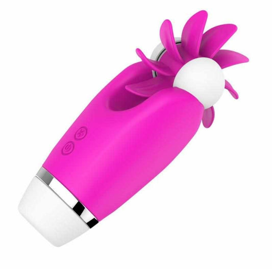 Tongue Licking Vibrator with Rotation for Oral, Nipple and Clitoris Stimulator