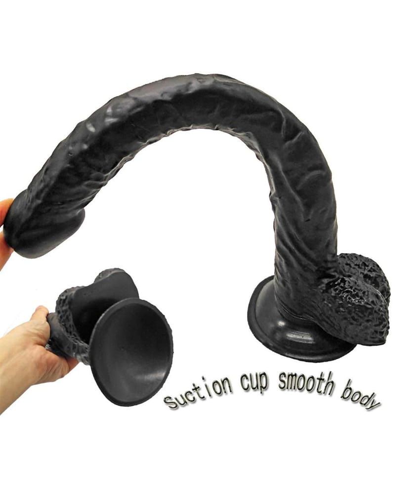 18 inch Extra Large Black Dildo with Suction Cup