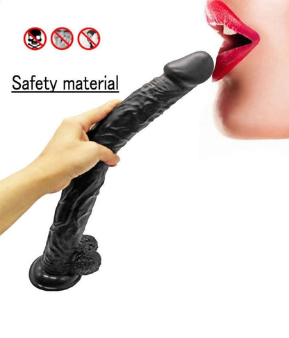 18 inch Extra Large Black Dildo with Suction Cup
