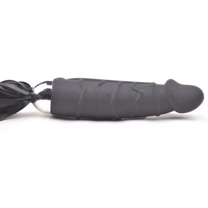 Black Dildo Vibrator With Black Tail