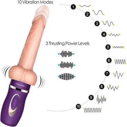 Auto Thrusting Dildo Vibrator with Heating Function