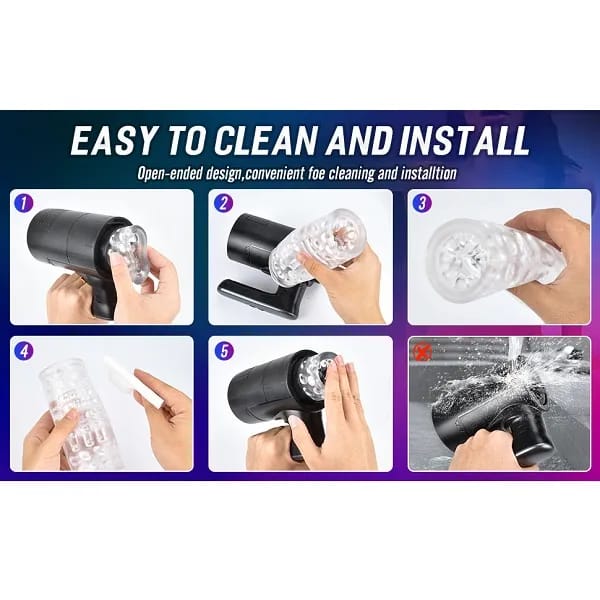 Automatic Open Ended Stroker Thrusting & Rotating Male Masturbator