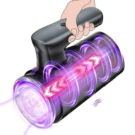 Automatic Open Ended Stroker Thrusting & Rotating Male Masturbator