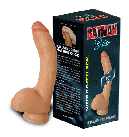 Batman 10 Inch Realistic Silicone Dildo With Suction Cup