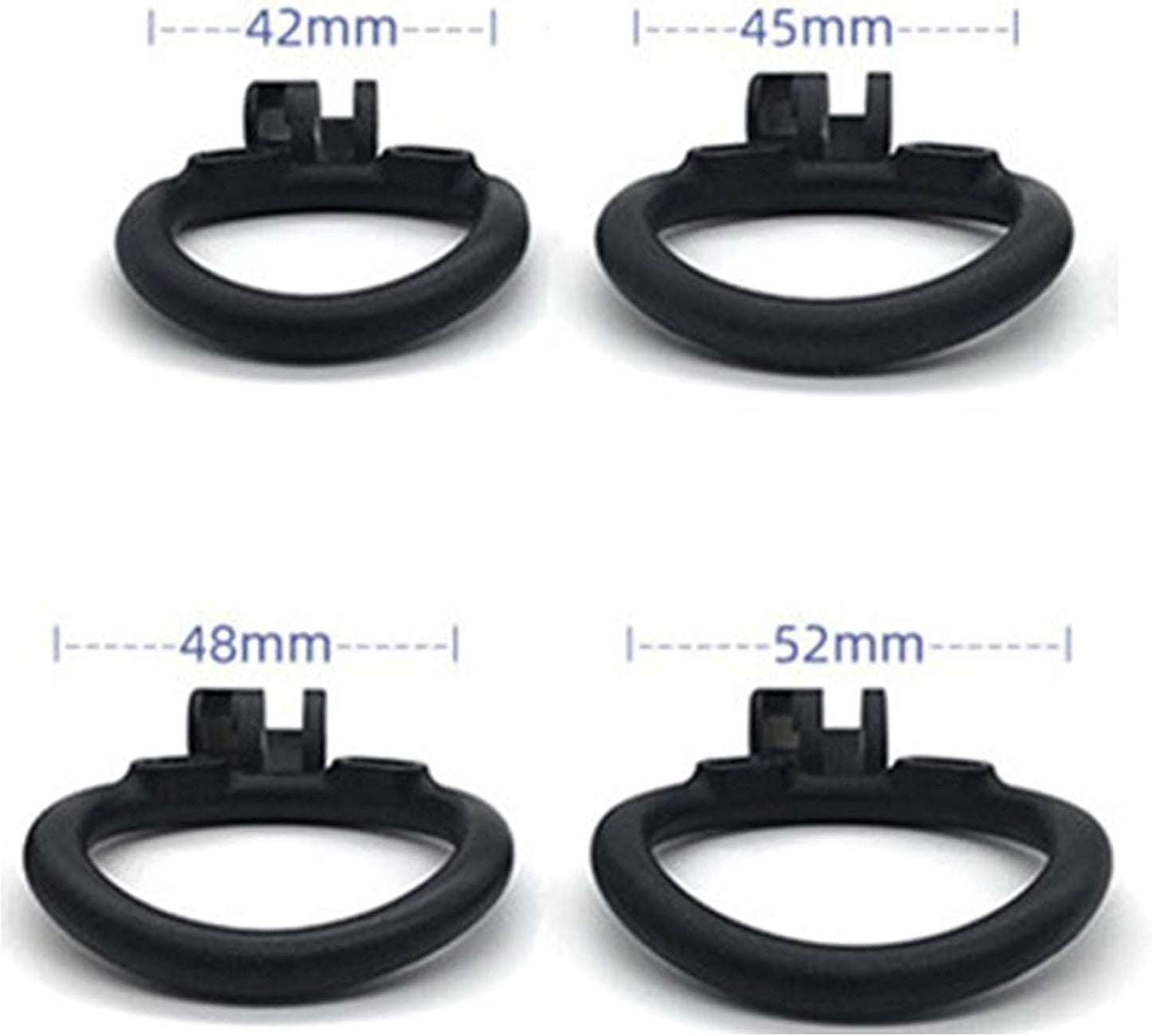 Cobra Male Chastity Cage Lock Device W/ 4 Rings