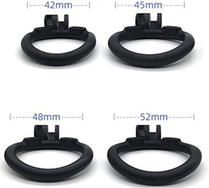 Cobra Male Chastity Cage Lock Device W/ 4 Rings