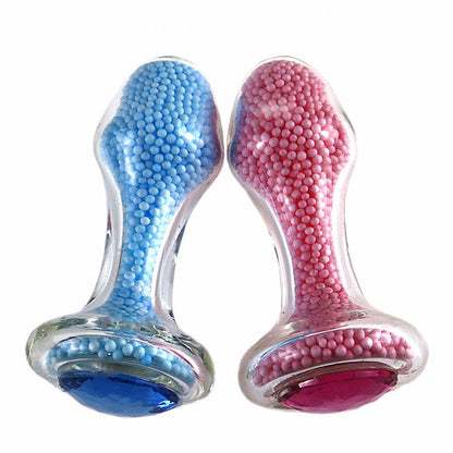 क्रिस्टल ग्लास गुदा प्लग