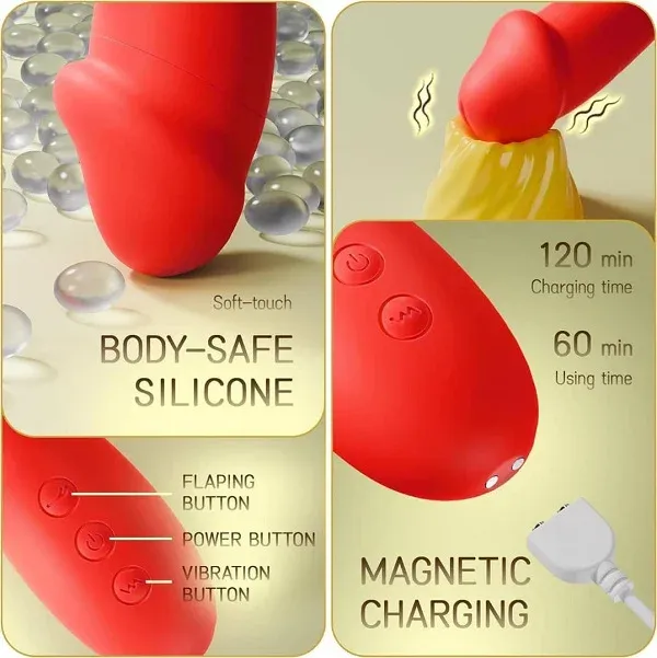 G-Spot Flutter Rabbit Clitoris Stimulator With 7 Vibration Toy For Couples