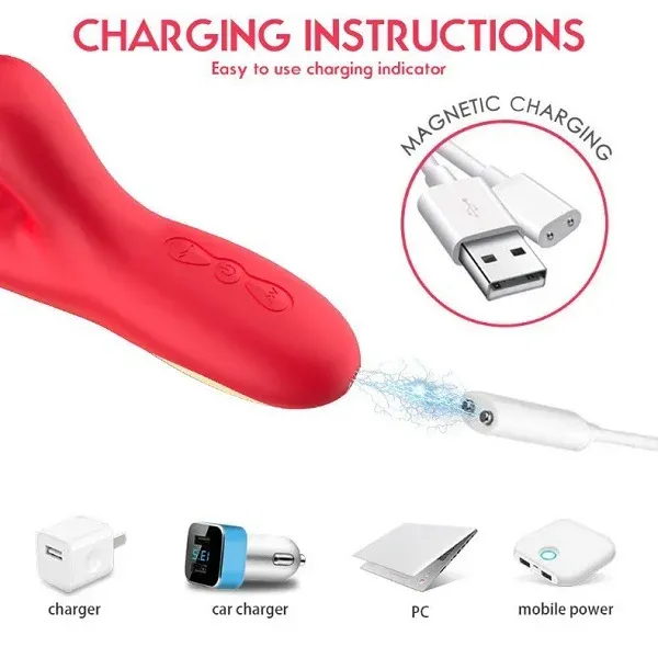 G-Spot Flutter Rabbit Clitoris Stimulator With 7 Vibration Toy For Couples