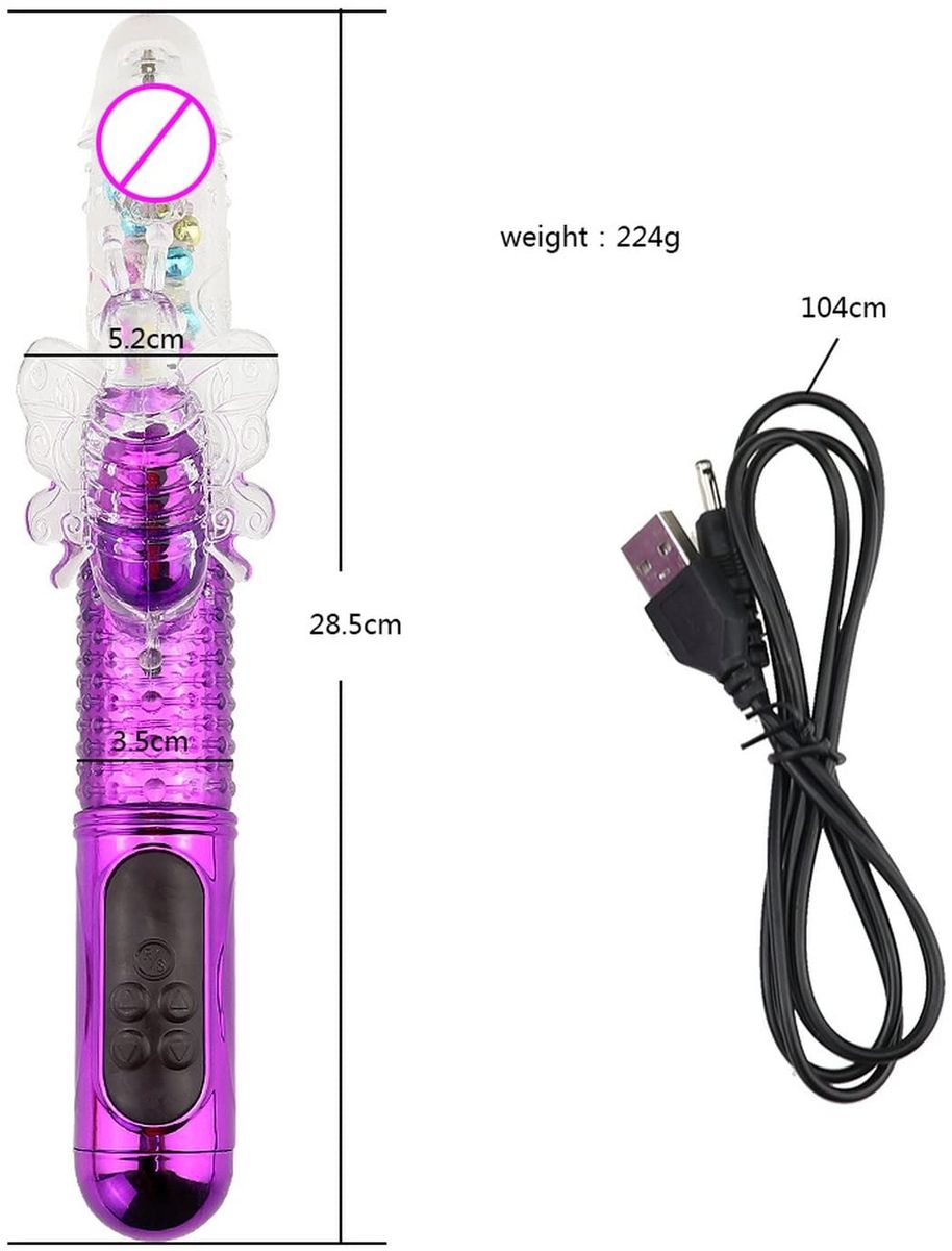 G-Spot Rabbit Vibrating Dildo Dual Stimulation Massager