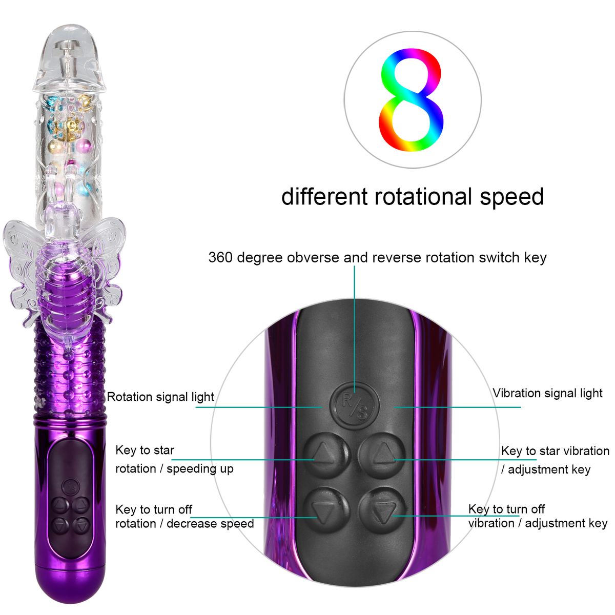 G-Spot Rabbit Vibrating Dildo Dual Stimulation Massager