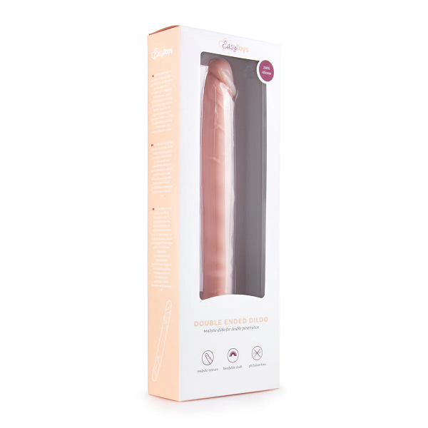 Double Ended Slim Silicone Dildo - 10 Inch