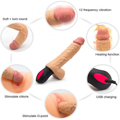 Strong Vibrating Swaying Dildo