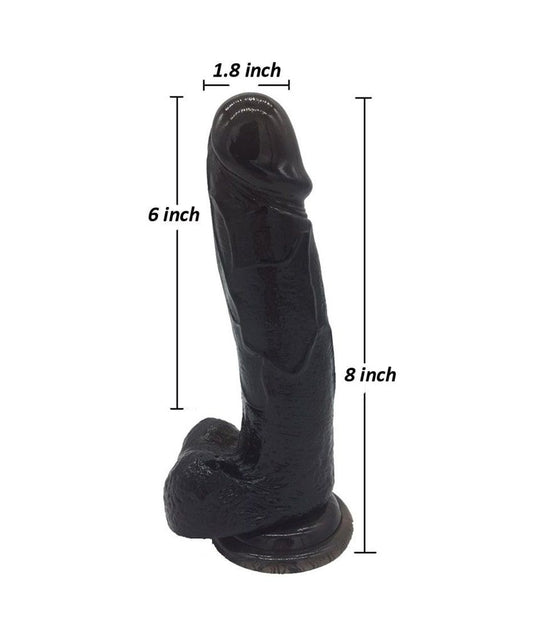 Mr. Black 6 Inch Black Realistic Dildo