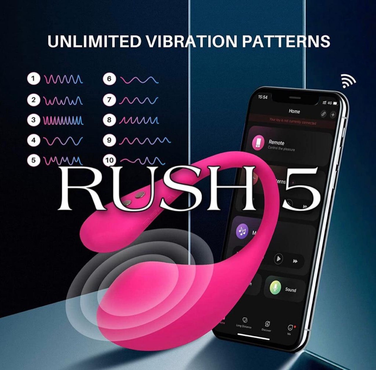 Wireless Smart Mobile App Controlled Lovesense Rush 5 Couple Vibrator