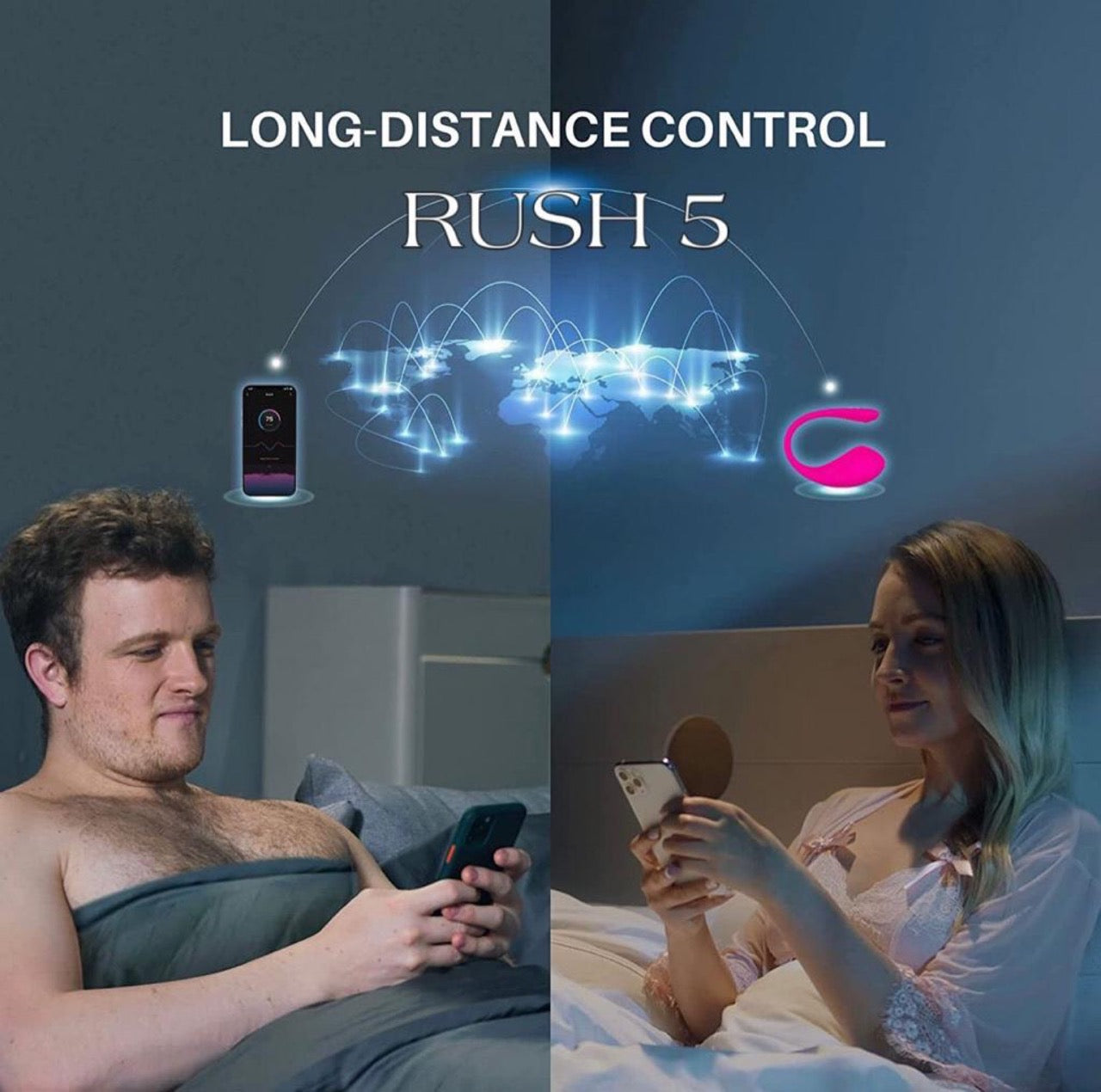 Wireless Smart Mobile App Controlled Lovesense Rush 5 Couple Vibrator