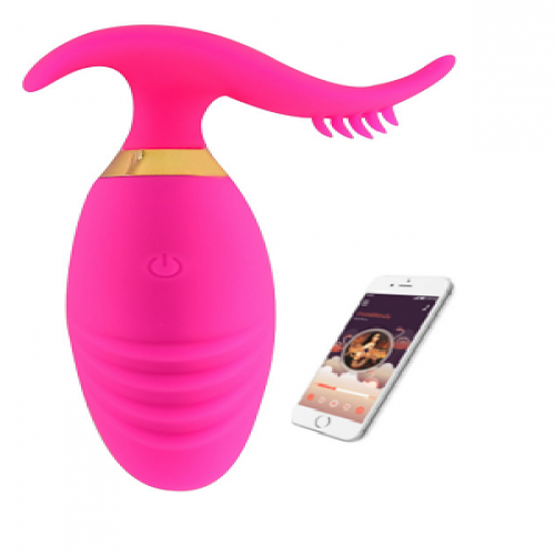 Sole Vibrating Mobile App Control Butt Plug with Stroker