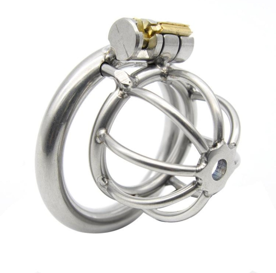 Stainless Steel Mini Chastity Cage Lock