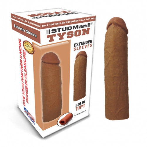 7" Brown Silicon Chocolate Penis Extender Sleeve
