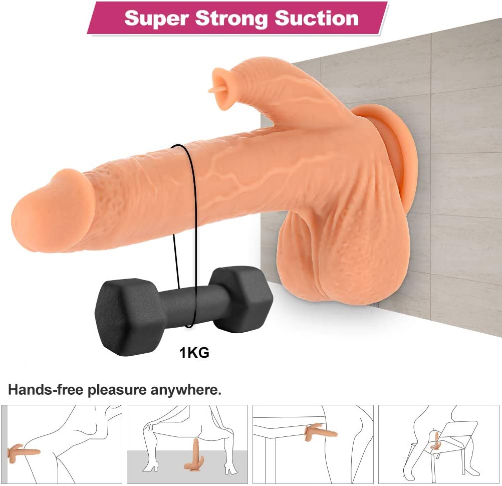 Realistic Dildo Thrusting G Spot Vibrator with Suction Cup