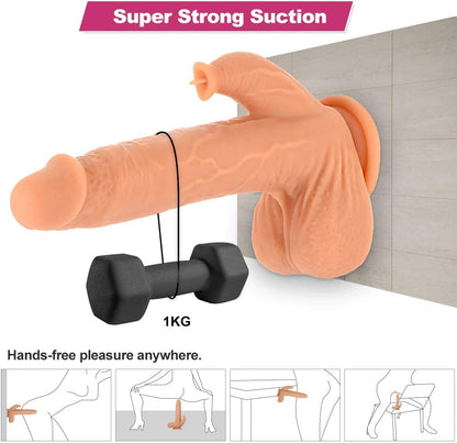 Realistic Dildo Thrusting G Spot Vibrator with Suction Cup