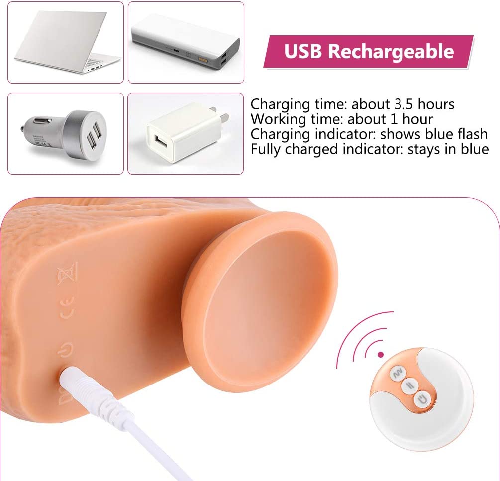 Realistic Dildo Thrusting G Spot Vibrator with Suction Cup