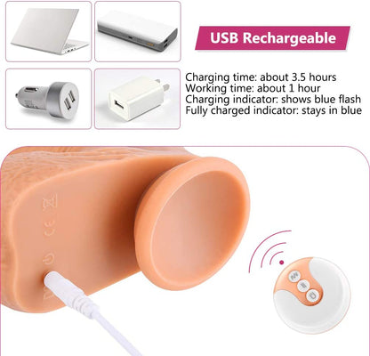 Realistic Dildo Thrusting G Spot Vibrator with Suction Cup