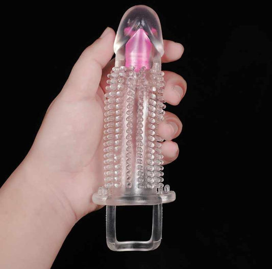 Vibrating Head Full Dotted Penis sleeve