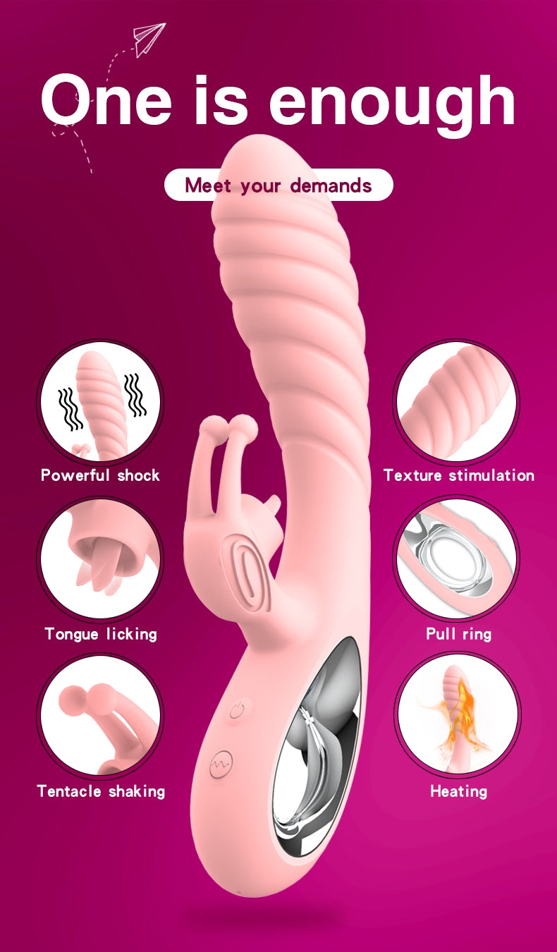 Vicky Powerful Rabbit Vibrator with Clit Licking