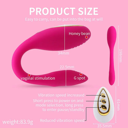 Remote Control U Shape Wearable Vibrator