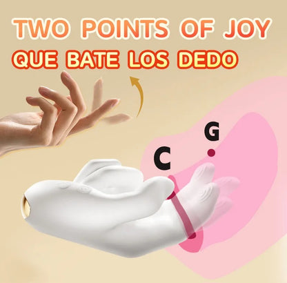 Finger Style Clitoral G-Spot Realistic Finger Flapping Motion Hand Massager Vibrator