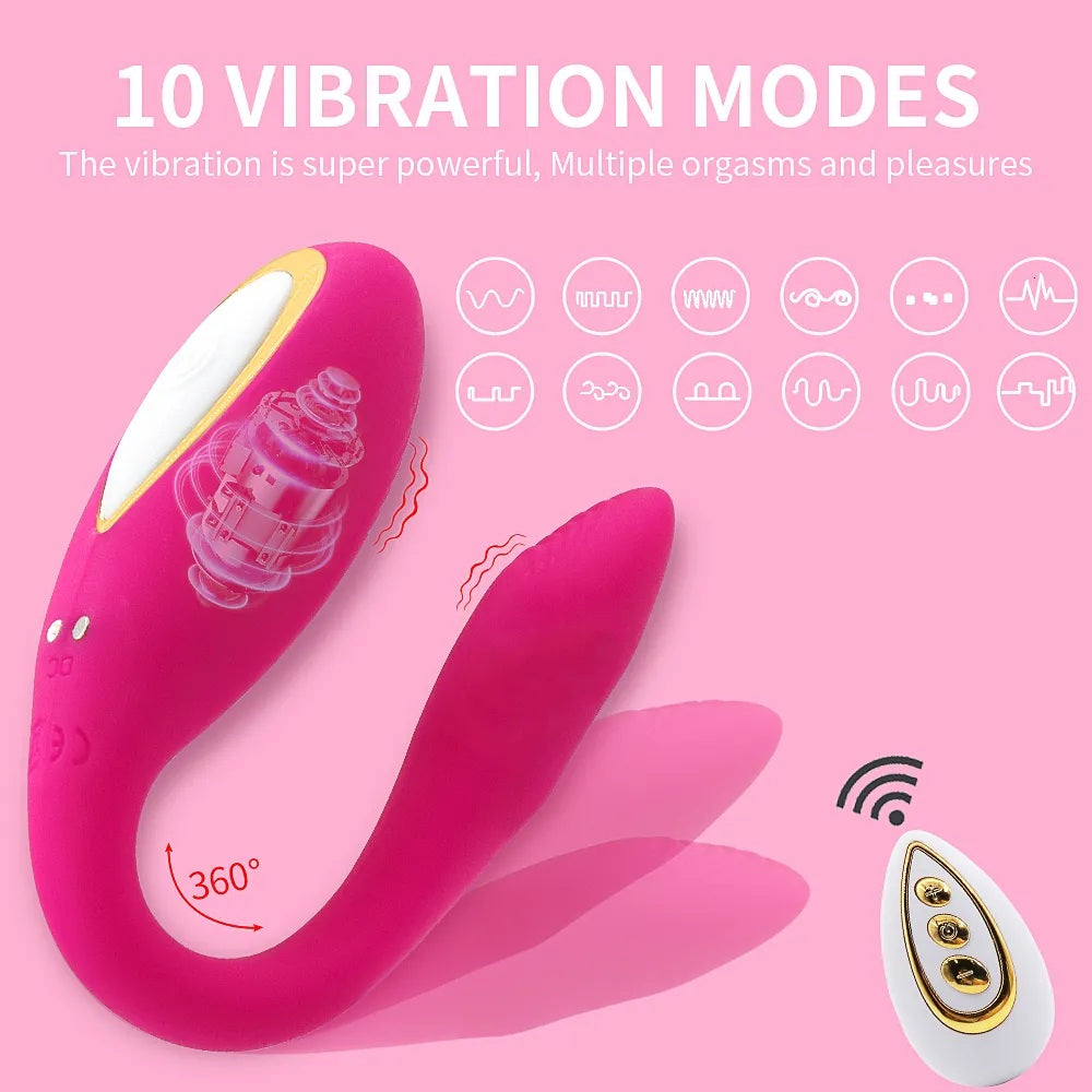 Remote Control U Shape Wearable Vibrator