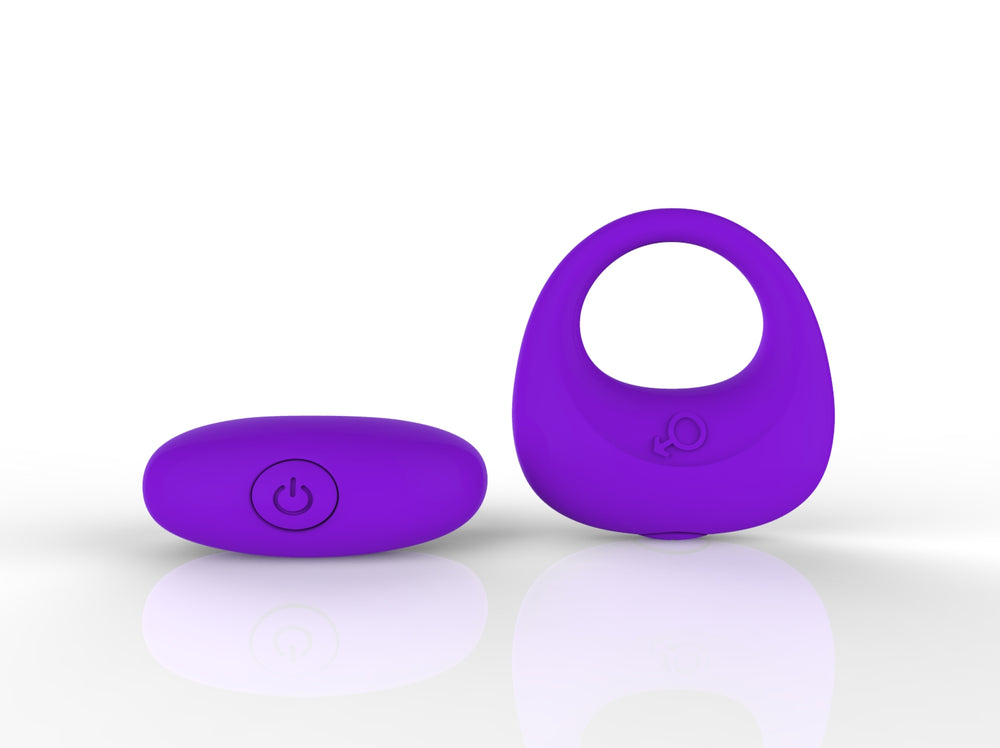 Purple Silicone Vibrating Cock Ring