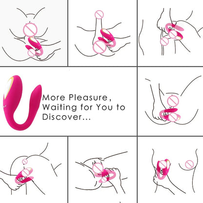 Remote Control U Shape Wearable Vibrator